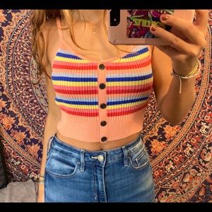 American Eagle Rainbow Striped Tank Top🌈